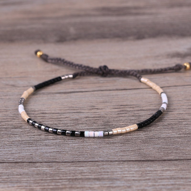 KELITCH Boho Women Crystal Shell Beaded Friendship Bracelets Handmade Strand Bracelet Bangles Jewelry - Image 3